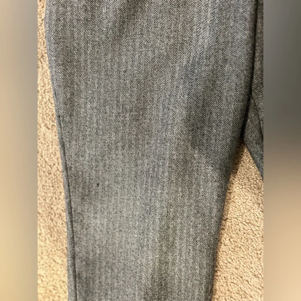 Banana Republic Men's Slim Fit Marzotto SUPER 110's Gray Herringbone Wool 34x30